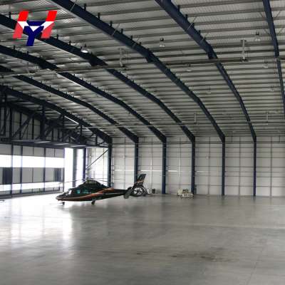 Prefab Aircraft Hangar Manufacture with Space Metal Roofing Steel Structure